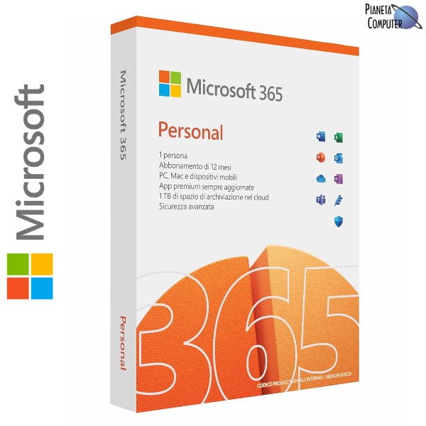 Applicativo Microsoft 365 PERSONAL (Office 365) 1 anno 1 utente